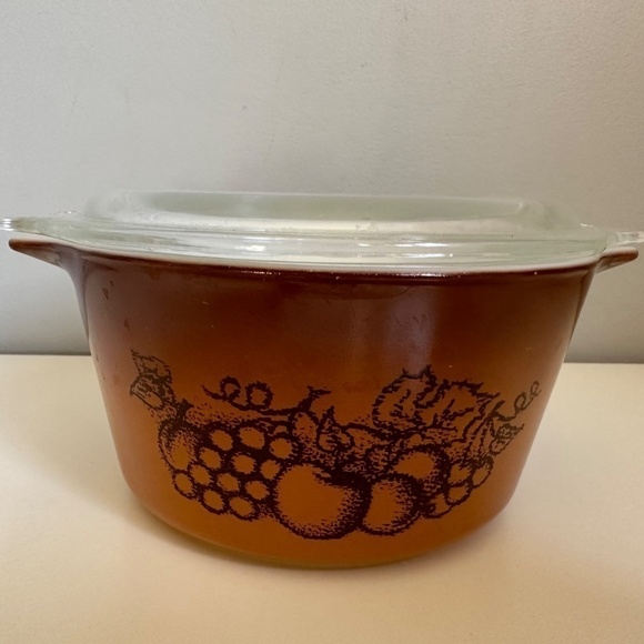 Vintage Pyrex Old Orchard Mixed 3 Pc: Bowl 401, Refrigerator Container: 12, 26 - Picture 2 of 8